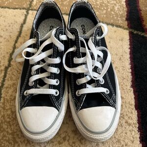 Converse Black and White Lace-Up Shoes